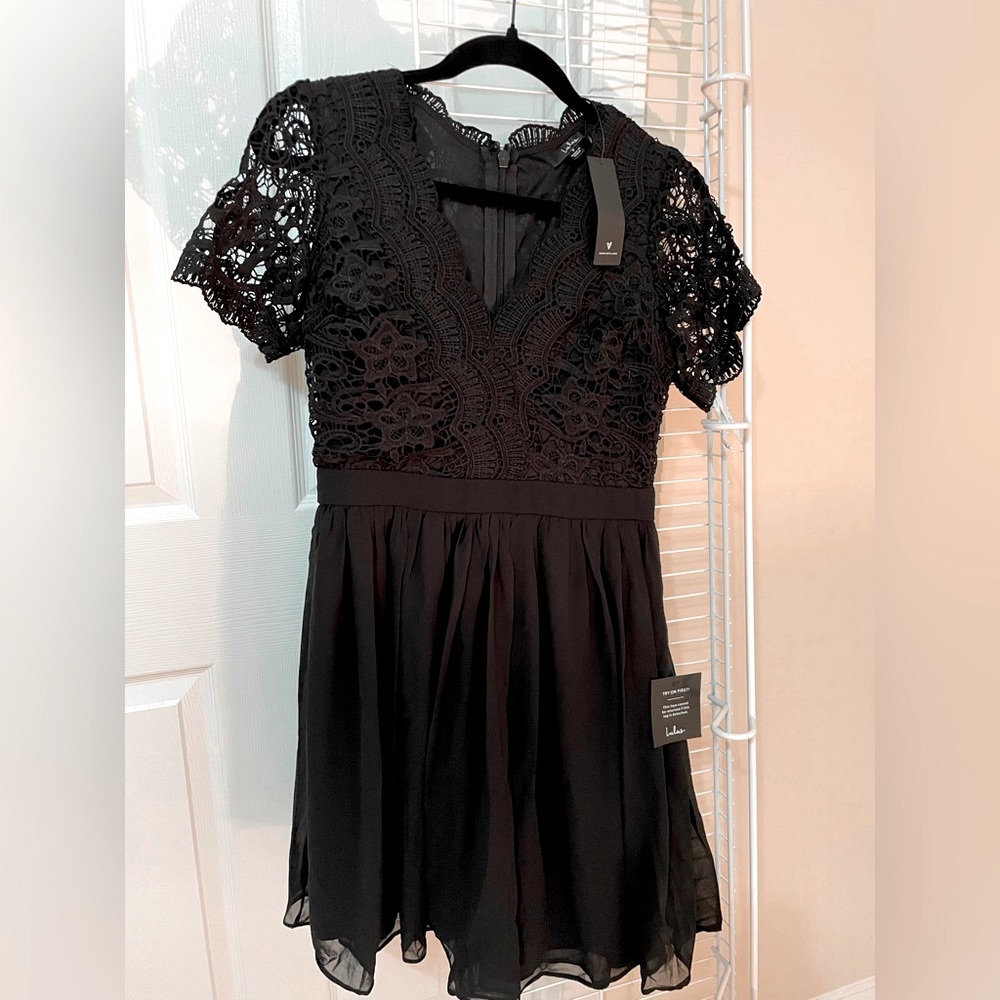 LULU’S |  “Angel in disguise” | black mini dress